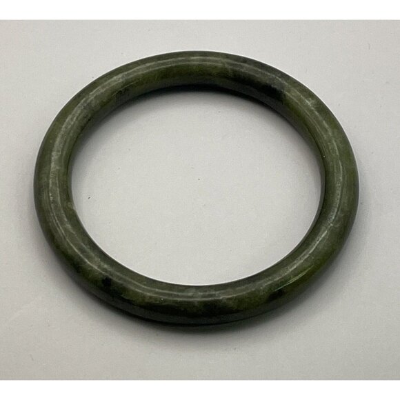 Jade Bangle Vintage Bracelet Estate 7” Natural - 173 carats - Picture 8 of 10